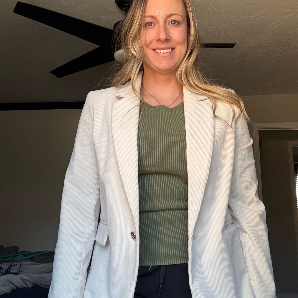 Rachel Zoe Cream Corduroy Blazer - Picture 6 of 7